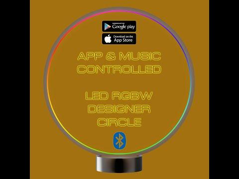 LED RGB DESIGNER CIRCLE LAMP - App &amp;amp; Music Controlled - DIY 3D printable