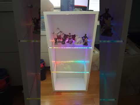 LED Shelf Build - Rainbow display pattern