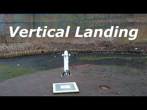 Landing a Rocket - Testing the New Landing Gear of my Rocket Drone Outdoor SpaceX Falcon 9 Style