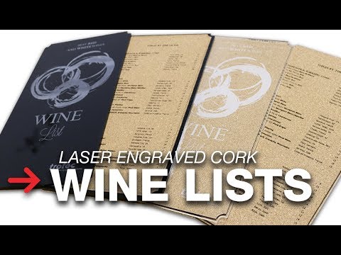 Laser Engraved Cork | Cork Wine List | Speedy 400