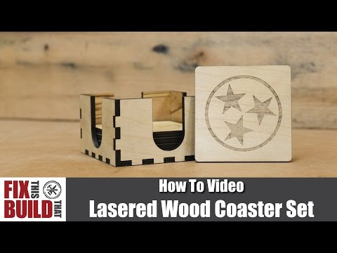 Laser Engraved Wood Coaster Set - Laser Cutter Series