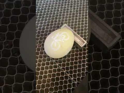 Laser engraving an egg