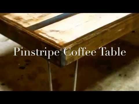 Lazy Guy DIY: Pinstripe Coffee Table Tutorial