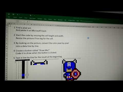 Learn to code: Pixel Art Drawing with Microsoft Excel