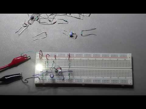 Linear LED fader using FET square law.