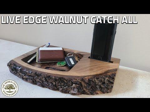 Live Edge Walnut Catch All | One Day Woodworking Project