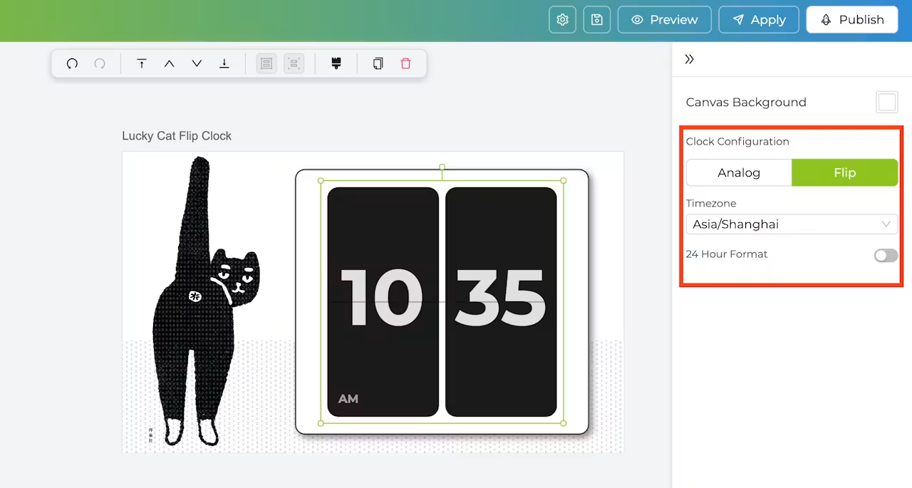 Lucky Cat Flip Clock 1.png