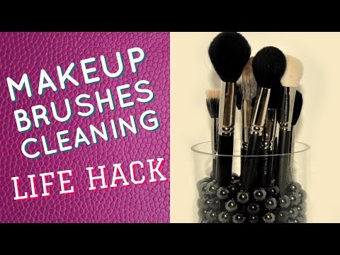 MAKEUP BRUSHES CLEANING LIFEHACK