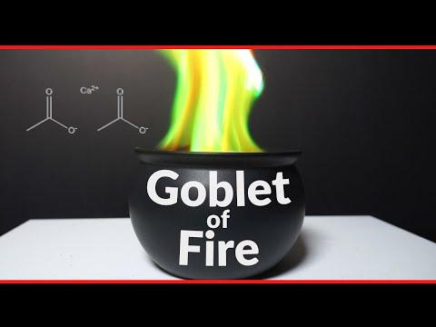 Make Calcium Acetate Jelly : The Goblet of Fire #chemistry #fire #green