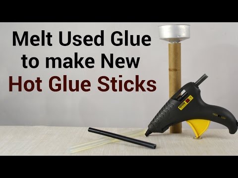 Make New Glue Sticks from Used Hot Glue