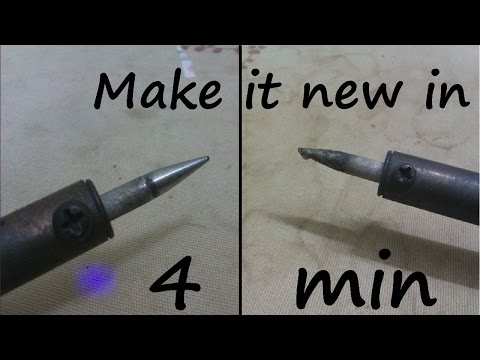 Make an old soldering iron tip new, quick and easy