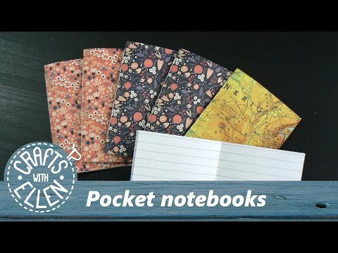 Make your own pocket notebooks with a stitched back | Tutorial