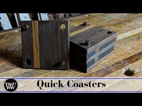 Making Interlocking Coasters from Walnut and White Oak