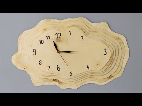 Making a Layered Plywood Wall Clock with a Tree Ring Shape