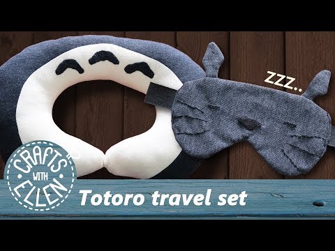 Making a Totoro Travel Pillow &amp;amp; Sleeping Mask | Sewing tutorial