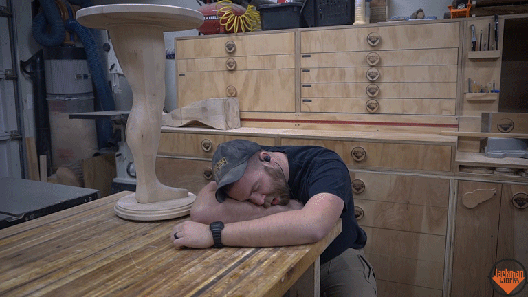 Making a Wood Pedestal Leg Table 21 GIF.gif