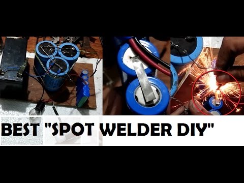 Making a spot welder using a 12V battery and capacitors.Really simple to make.Amazing performance