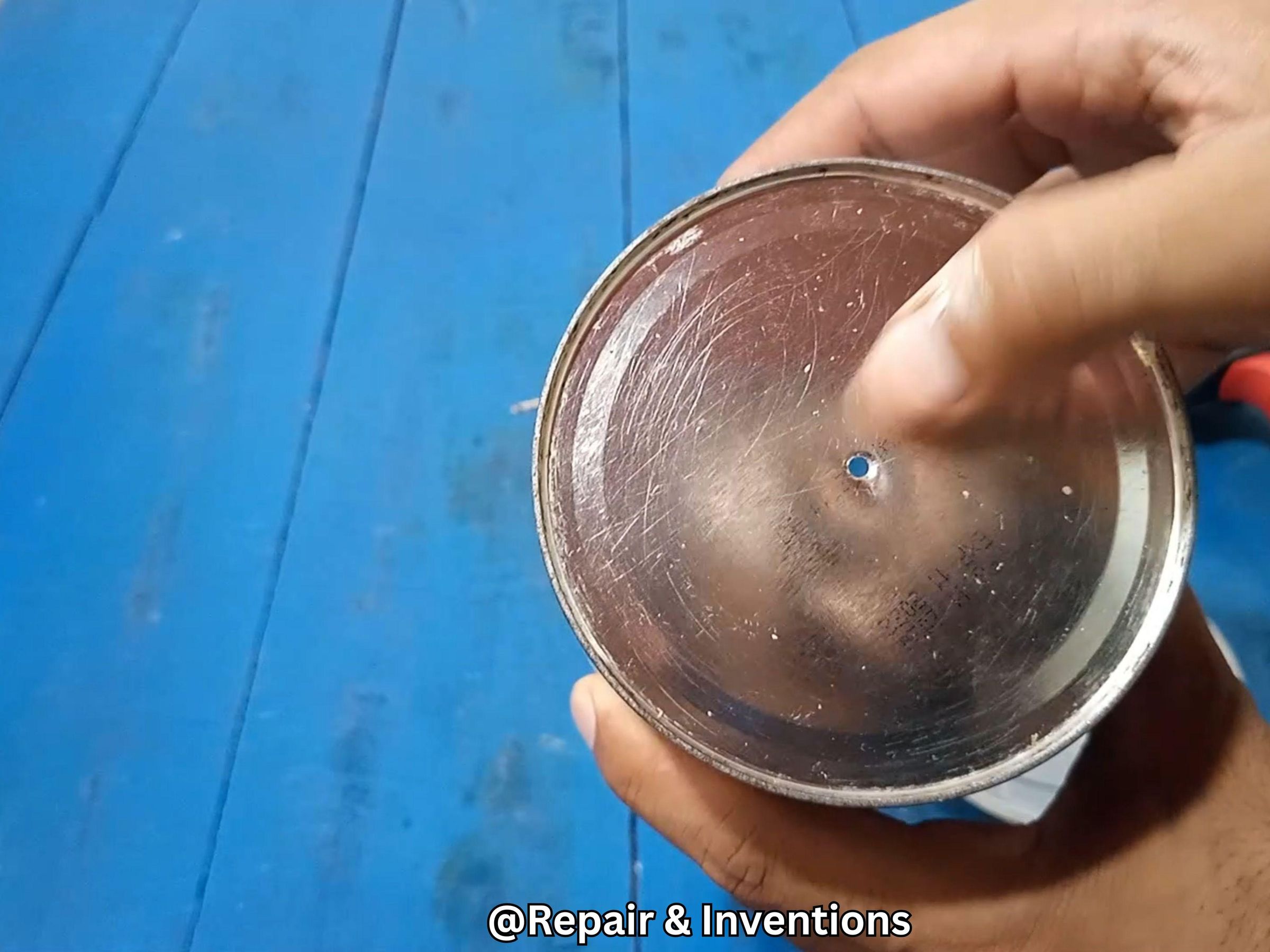 Making the Center Hole on the Back Side.jpg