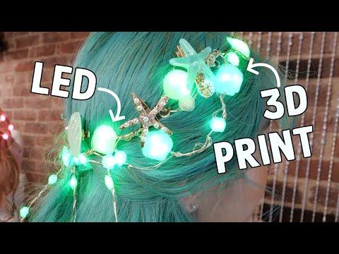 Mermaid Hairstyle with LEDs