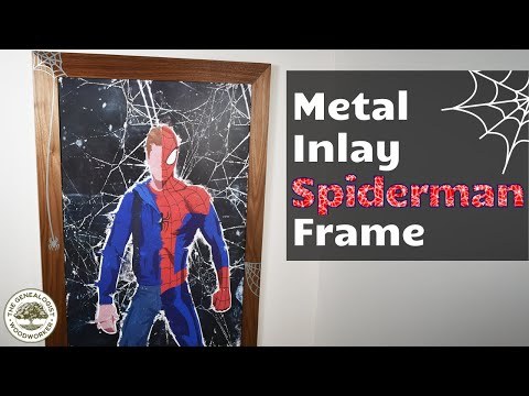 Metal Inlay Spiderman Picture Frame! | Cold Casting Aluminum in Wood