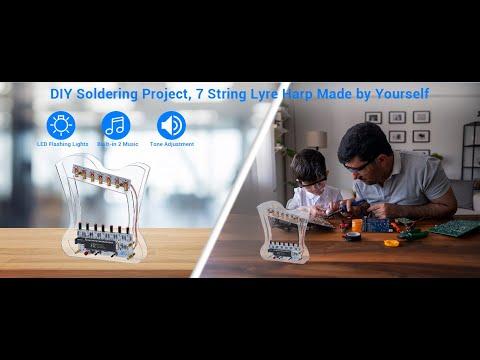 MiOYOOW 7 String Lyre Harp DIY Soldering Practice Kit
