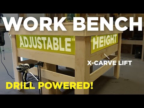 Mike Makes an X-Carve Lift/Work Bench/Out Feed Table (Drill Powered Thingy)