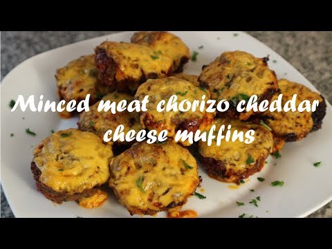 Minced meat chorizo cheddar cheese muffins recipe