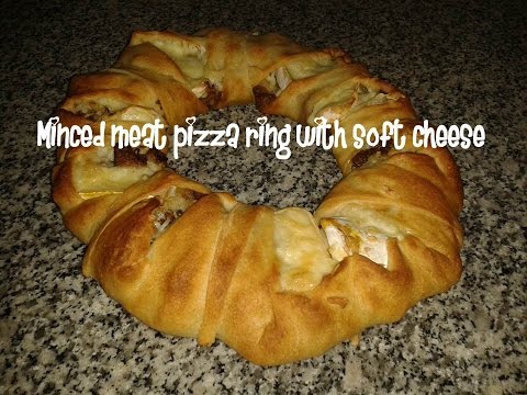 Minced meat pizza ring with soft cheese recipe