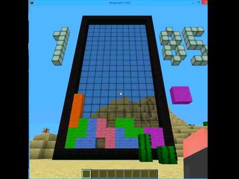 Minetris - falling block game in Minecraft with Python