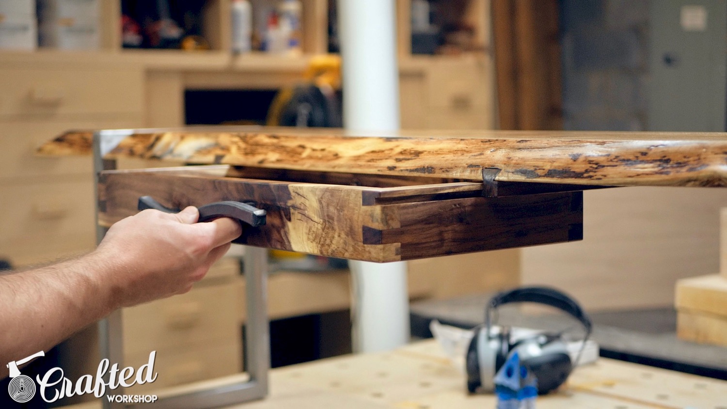 Modern Live Edge Waterfall Coffee Table | How To Build - Woodworking - 21.jpg