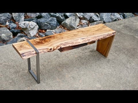 Modern Live Edge Waterfall Coffee Table Part 1 | How To Build - Woodworking