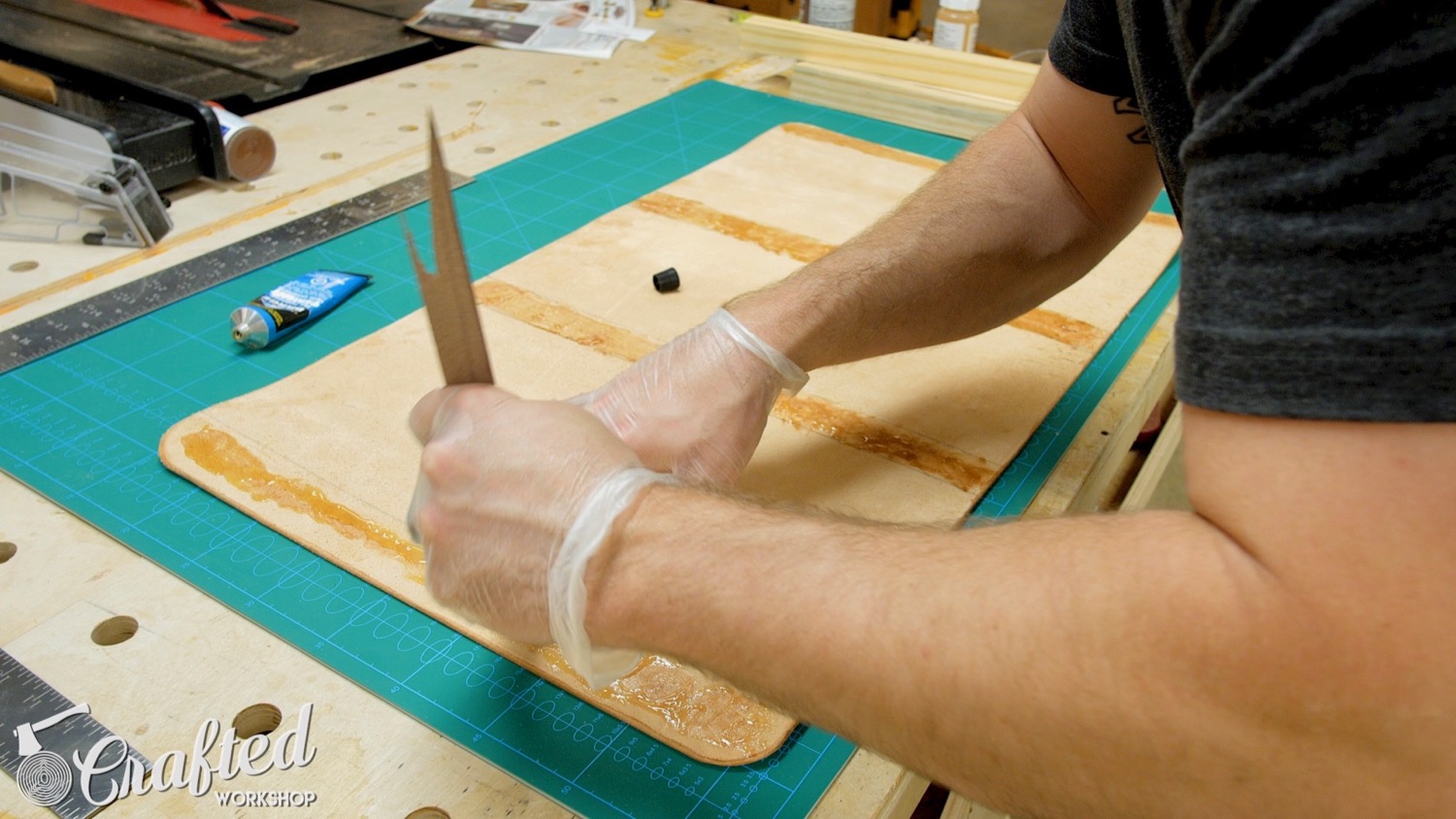 Modern Walnut and Leather Stool | How To Build - Woodworking - 21.jpg