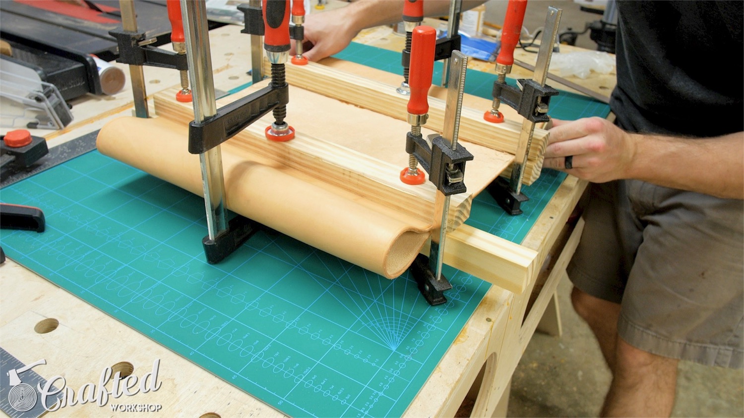Modern Walnut and Leather Stool | How To Build - Woodworking - 22.jpg