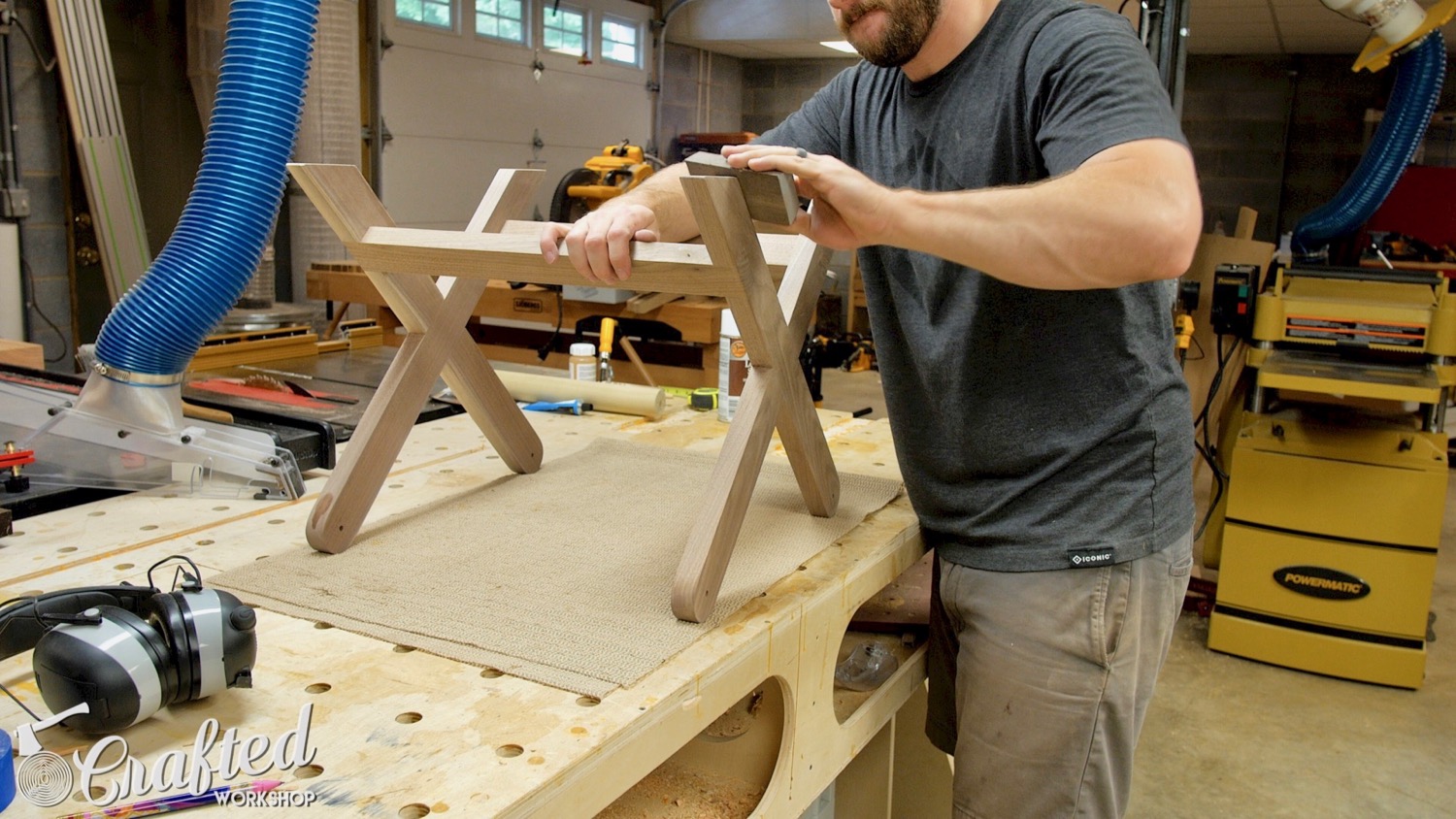 Modern Walnut and Leather Stool | How To Build - Woodworking - 26.jpg