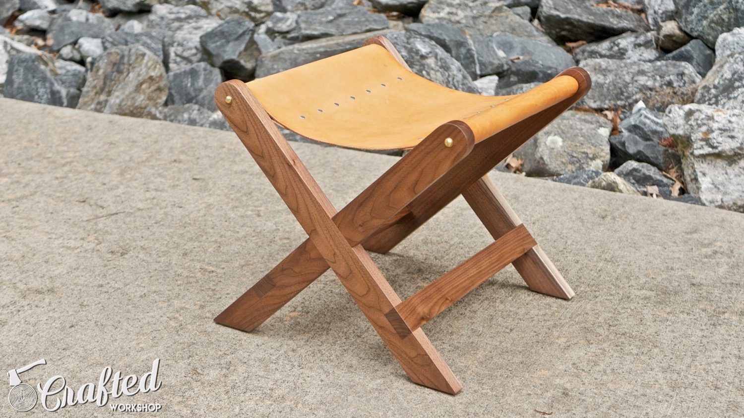 Modern Walnut and Leather Stool | How To Build - Woodworking - 29.jpg