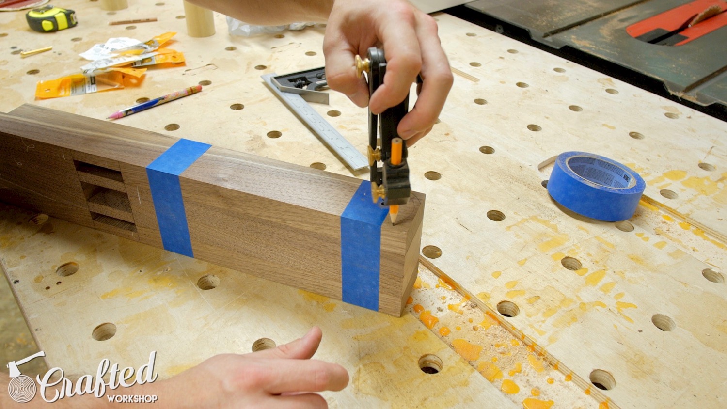Modern Walnut and Leather Stool | How To Build - Woodworking - 9.jpg