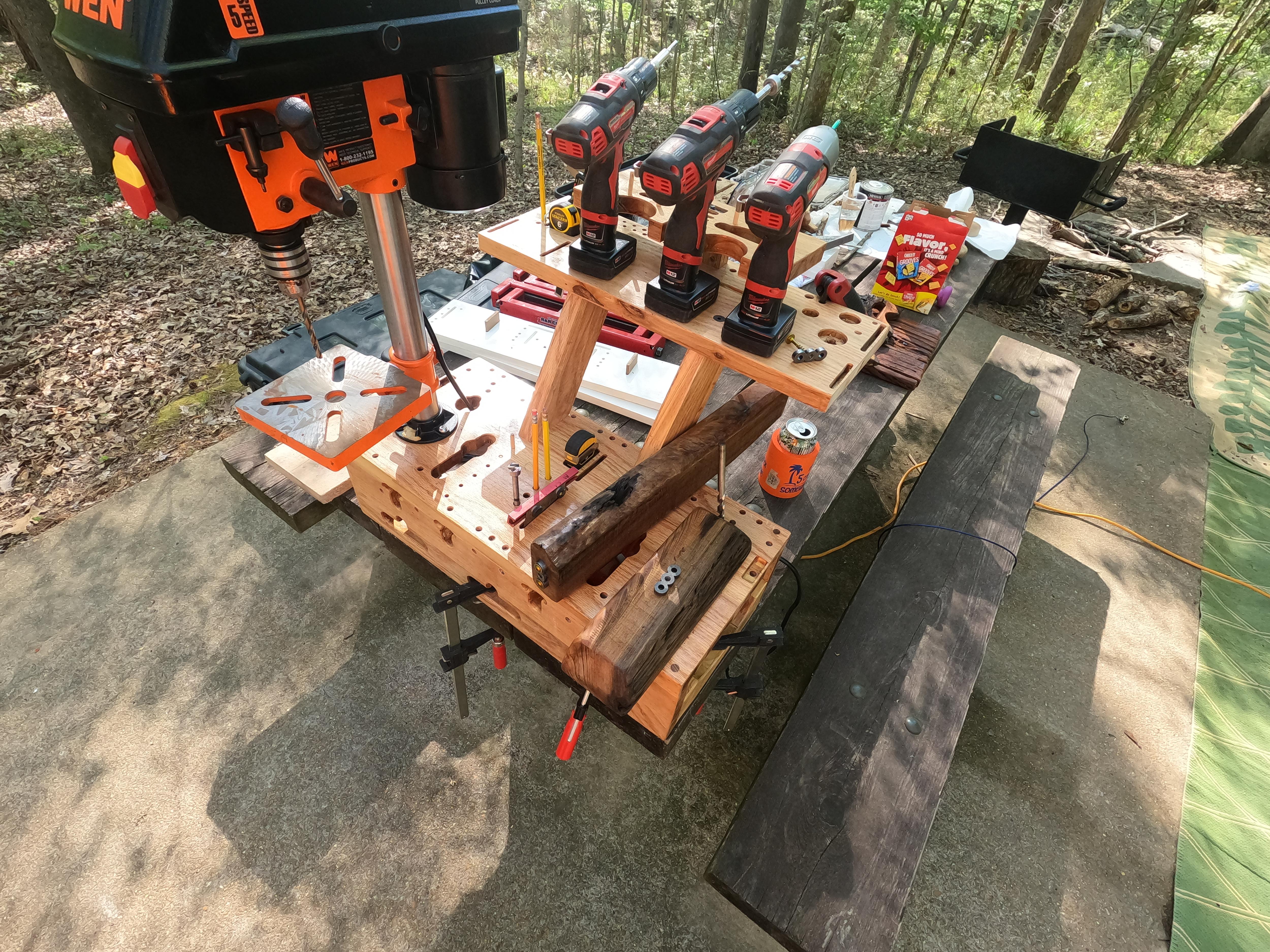 Mortising With a Drill Press While RVing at Natchez State Park (1).JPG