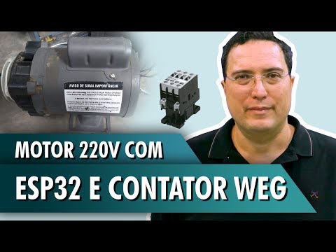 Motor 220v com ESP32 e Contator WEG