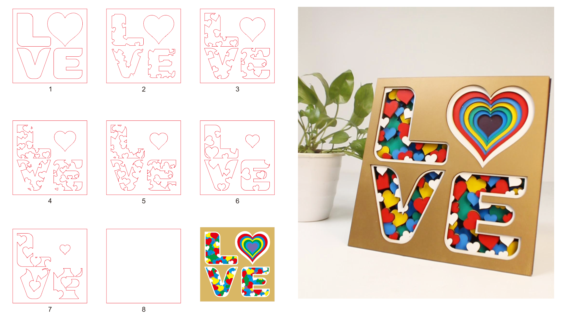 Multilayer Rainbow LOVE Laser Cutting File.png