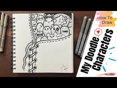 My Custom Doodle Cartoon Characters l How To Draw Tutorial For Beginners