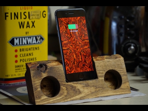 Natural Iphone Speaker Charging Dock (from 2x4)