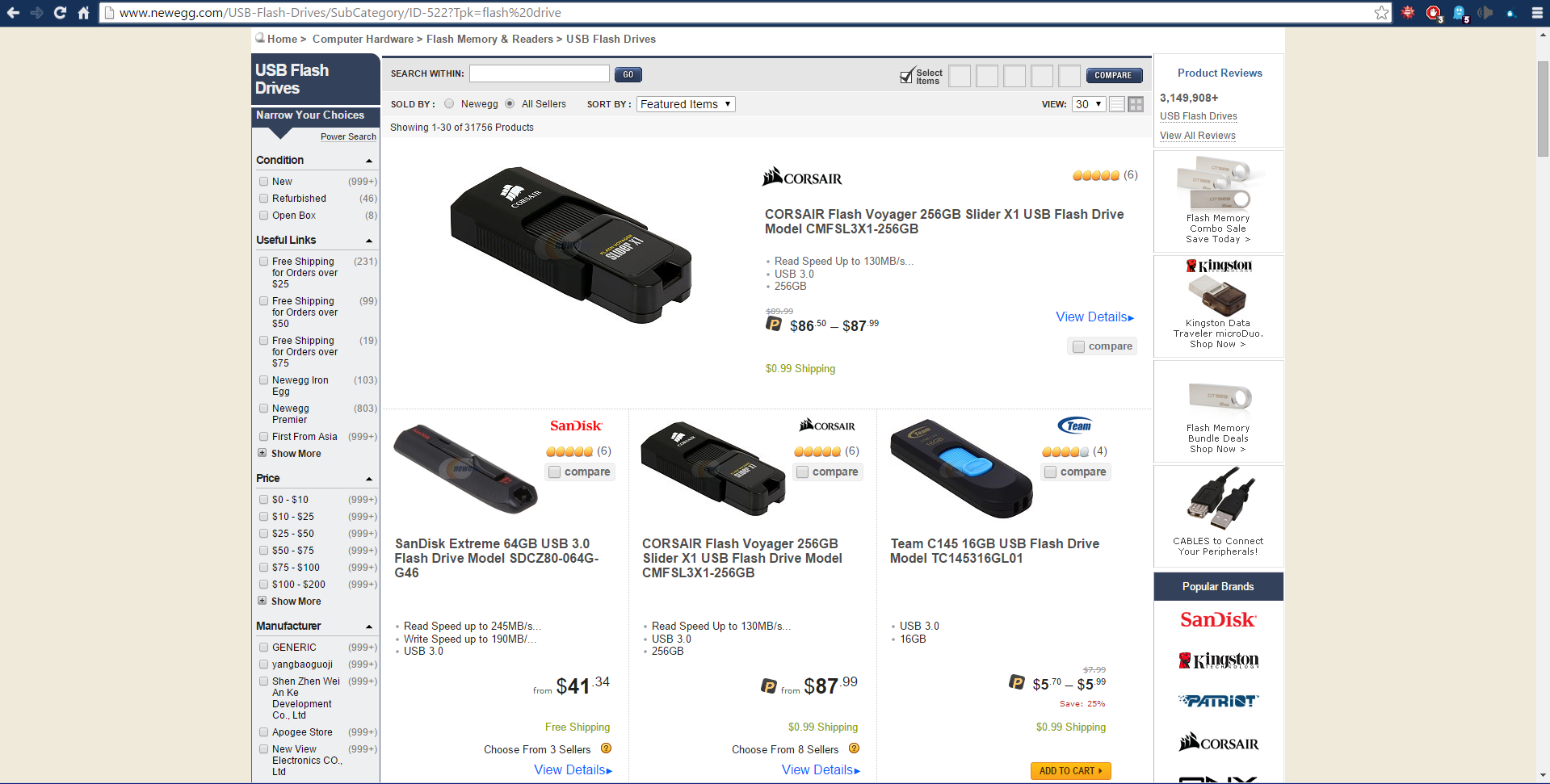 Newegg Flash Drives.PNG