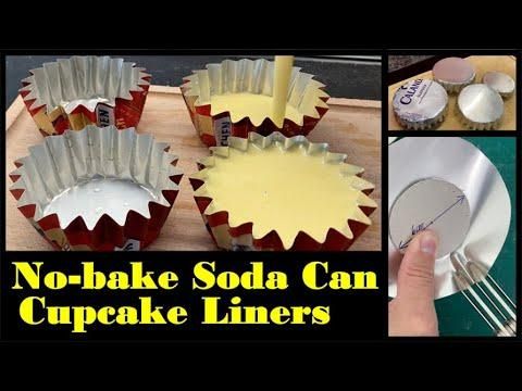 No-bake soda can cupcake liners