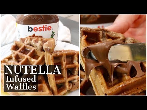 Nutella Infused Waffles | Homemade