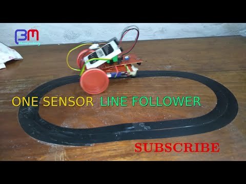 ONE SENSOR LINE FOLLOWING ROBOT