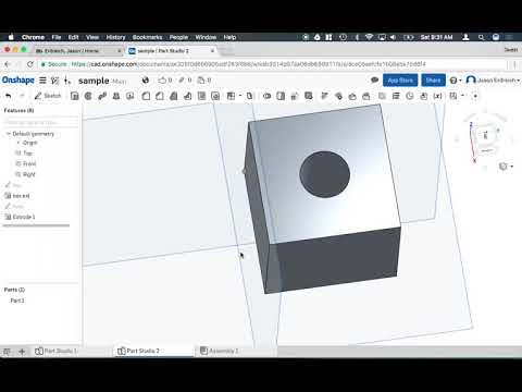 OnShape 10   Making Holes and Cuts