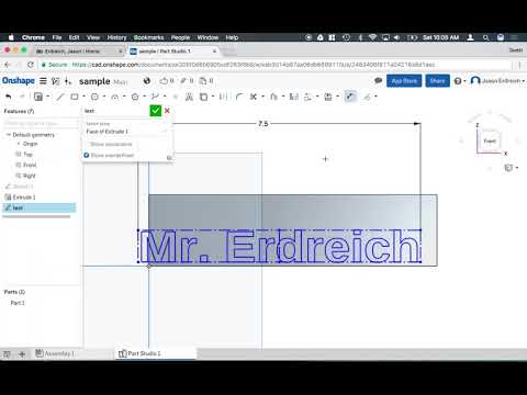 OnShape 14   Using the Text Tool