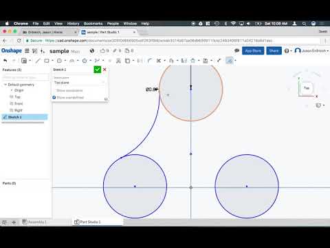 OnShape 15   Mirroring and Construction Lines