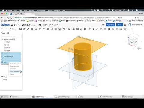 OnShape 20   Loft Tool and Offset Workplanes