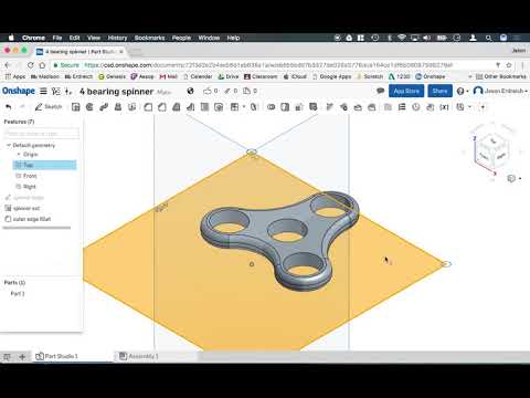 Onshape - Basic 4 Bearing Spinner